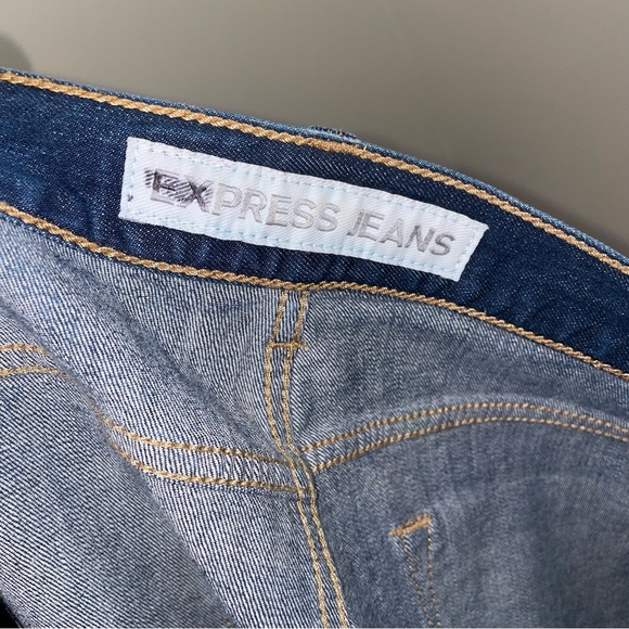 Express blue distressed stretch Alec super skinny fit jeans size 30/30 - Picture 5 of 8